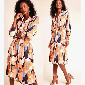 Anthropologie Corey Lynn Calter patchword swing dress size L
